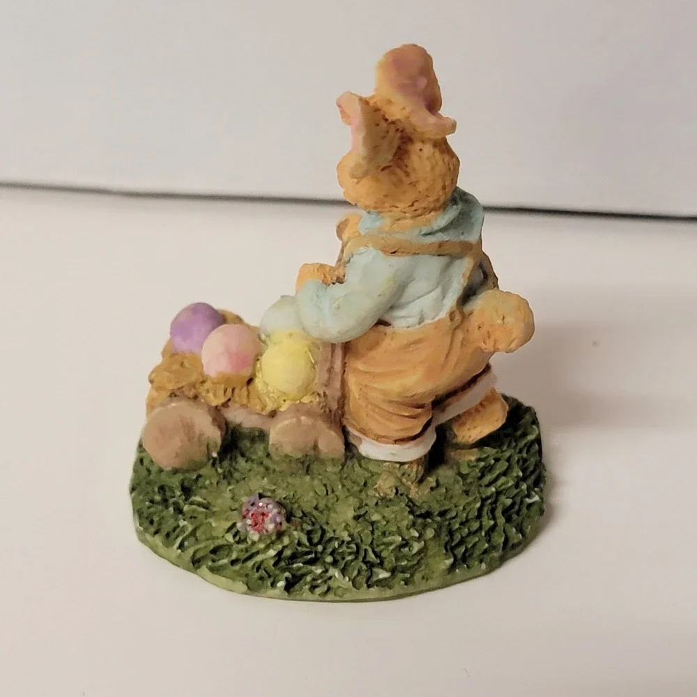 Easter Bunny Pushing Cart With Eggs 1 & 1/2 Incges Tall